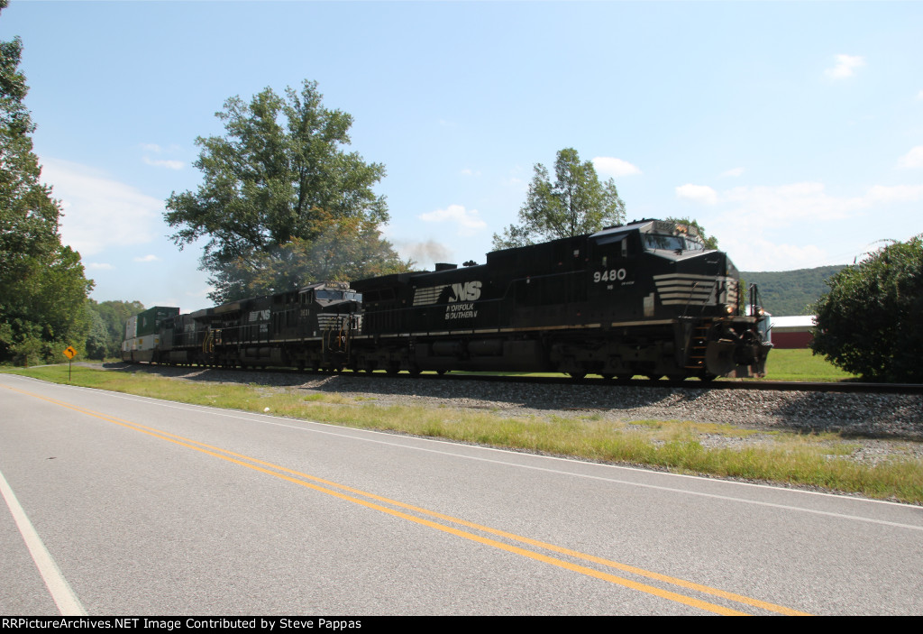 NS 9480 on the head of train 203